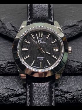 Custom 39mm Automatic Grand Seiko Mod Watch NH35 Black Bark Dial